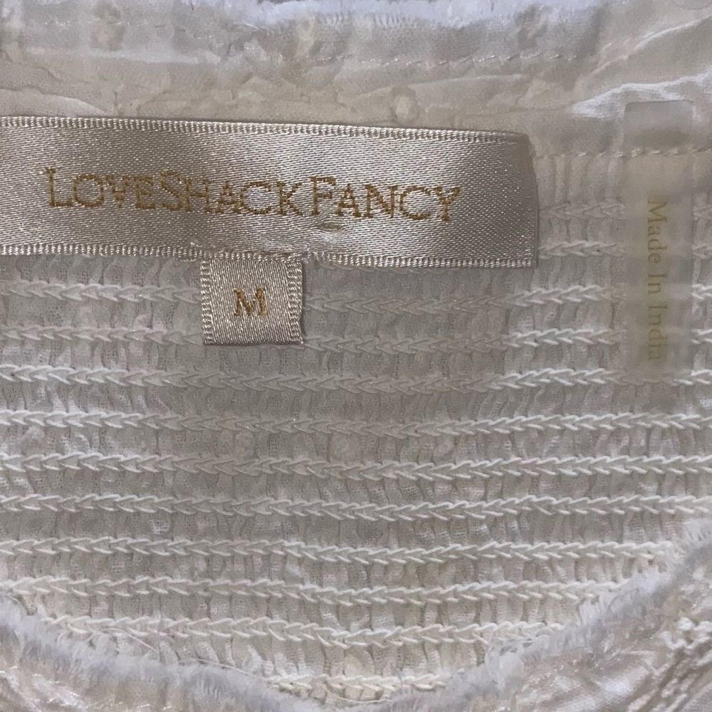LoveShackFancy White Ruffle Mini Dress - Picture 8 of 9